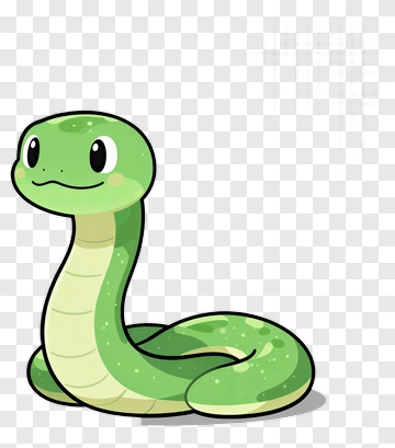 Cute Green Snake PNG