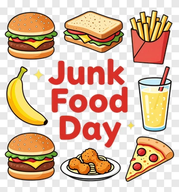 Junk Food Day Celebration PNG