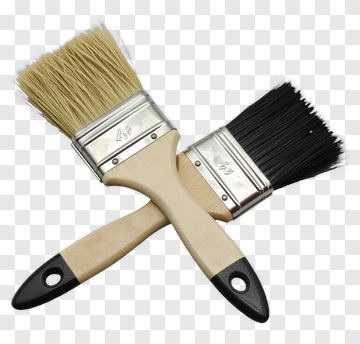 Two Paintbrushes With Wooden Handles PNG