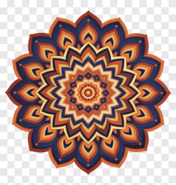 Symmetrical Mandala Design PNG