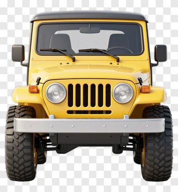 Yellow Jeep Off-Road Vehicle PNG