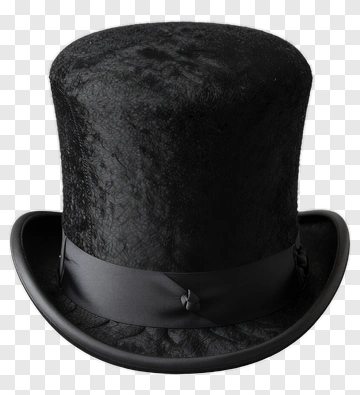 Classic Black Top Hat PNG