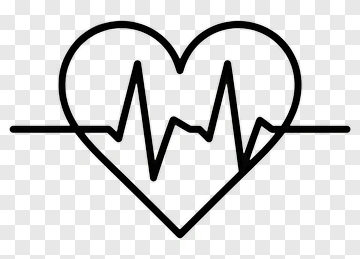 Heart With Heartbeat Line PNG