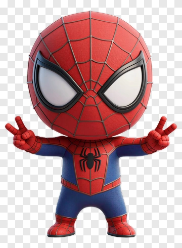 Chibi Spider-Man Toy Figure PNG