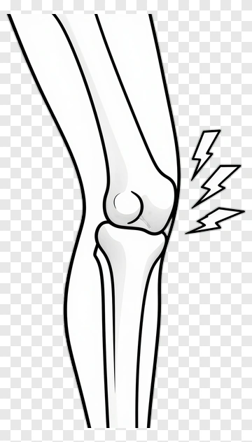 Knee Joint With Pain Symbol PNG