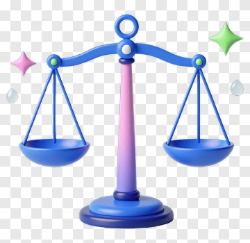 Blue Scale With Pink And Green Stars PNG