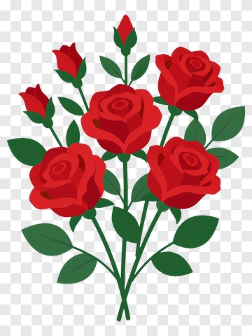 Red Roses Bouquet PNG