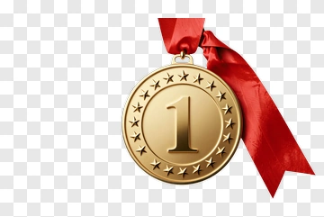 Gold Medal First Place Award PNG