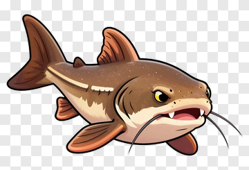Cartoon Catfish PNG