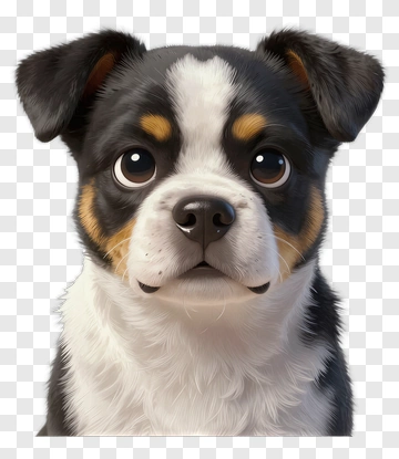 Adorable Puppy With Black White And Brown Fur PNG