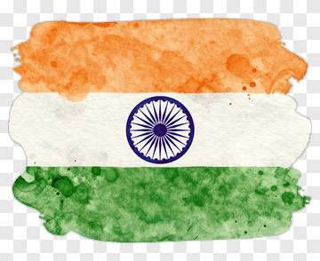 India Flag Watercolor Art PNG