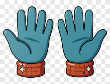 Blue Gloves With Sparkles PNG