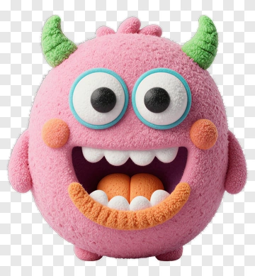 Cute Pink Monster Toy PNG