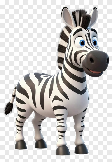 Cartoon Zebra PNG