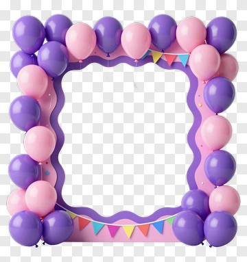 Balloon Frame For Party Photo Booth PNG