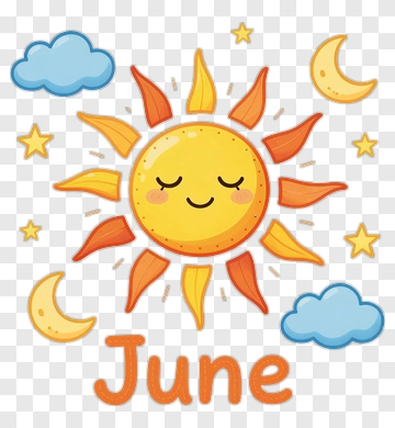 June Sun And Moon PNG