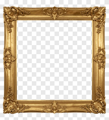 Gold Ornate Picture Frame PNG