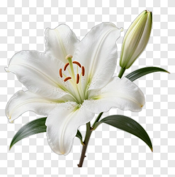 White Lily In Full Bloom PNG