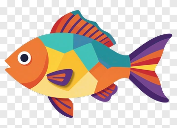 Colorful Cartoon Fish PNG