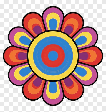 Colorful Abstract Flower PNG