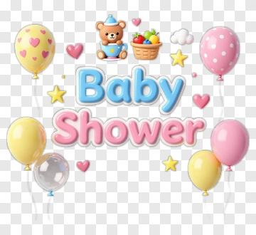 Baby Shower Party Decor PNG