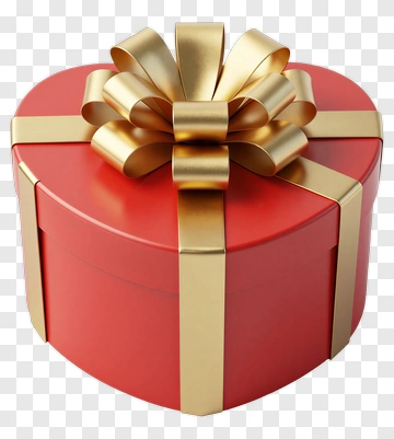 Red Gift Box With Gold Ribbon PNG