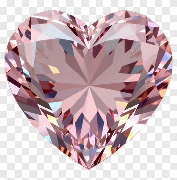 Heart-Shaped Pink Diamond PNG