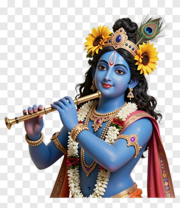 Krishna Playing Flute PNG