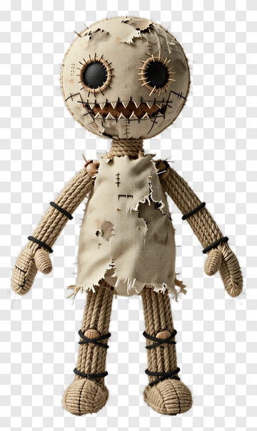 Voodoo Doll With Stitched Face PNG