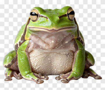 Green Frog With Brown Markings PNG