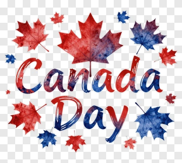Canada Day With Maple Leaf PNG