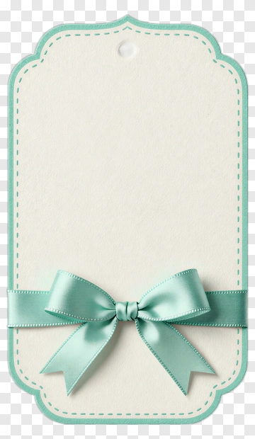 Cyan Ribbon Label PNG