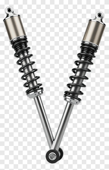Silver And Black Shock Absorbers PNG