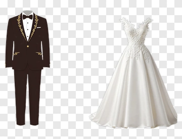 Elegant Wedding Attire For C&T PNG
