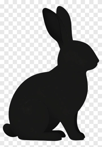 Silhouette Of A Rabbit PNG