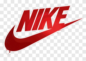 Nike Logo In Red And White PNG