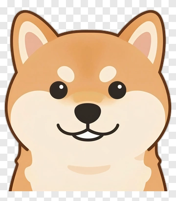 Cute Shiba Inu Cartoon Face PNG