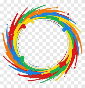 Colorful Circular Splash Design PNG
