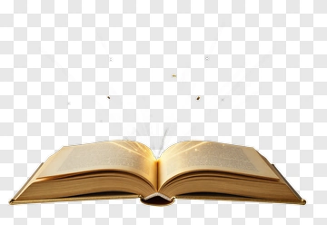 Open Book Emitting Glowing Light PNG