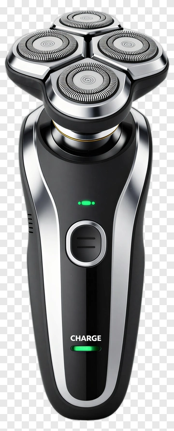 Modern Electric Shaver With Three Blades PNG