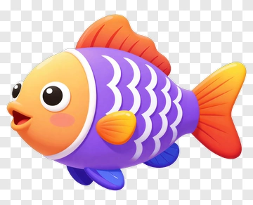 Colorful Cartoon Fish PNG