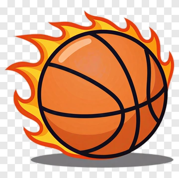 Basketball With Fire PNG