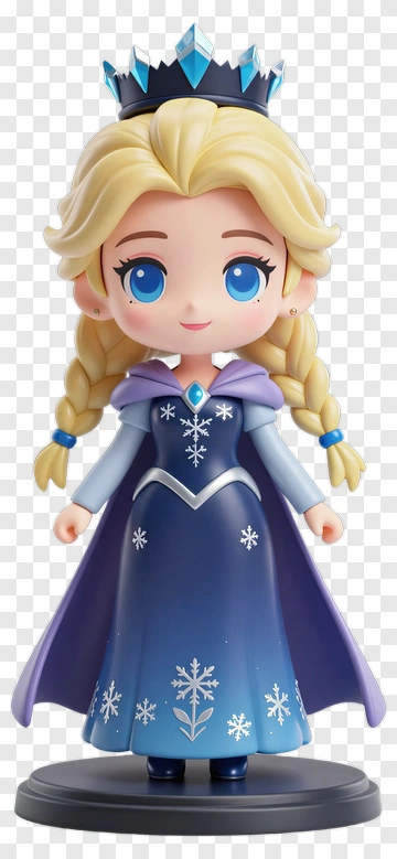 Elsa Frozen Princess Figurine PNG