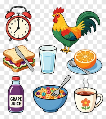 Morning Breakfast Icons Collection PNG