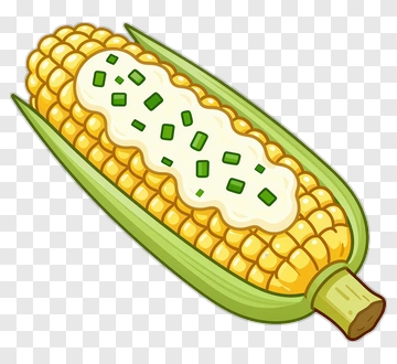 Boiled Corn With Butter And Chives PNG