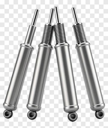 Four Shock Absorbers Arranged In A Row PNG