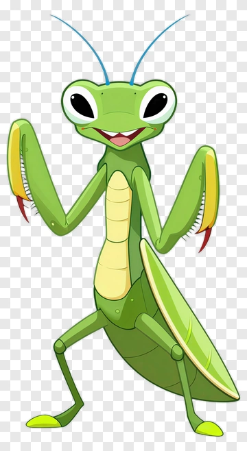 Cartoon Praying Mantis PNG