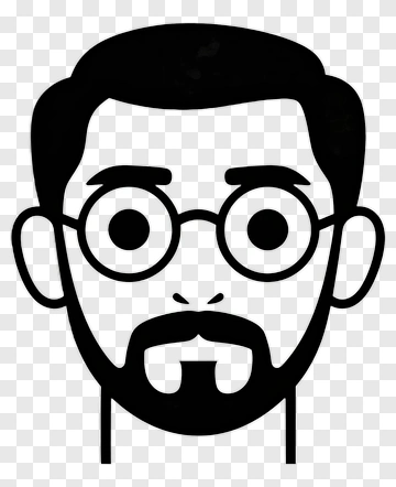 Man With Glasses And Beard PNG