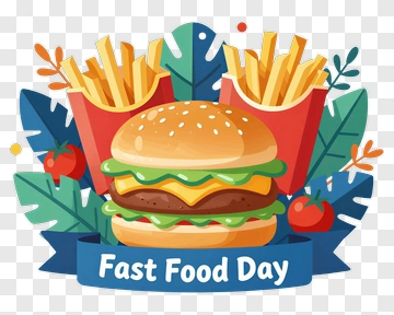 Fast Food Day Celebration PNG