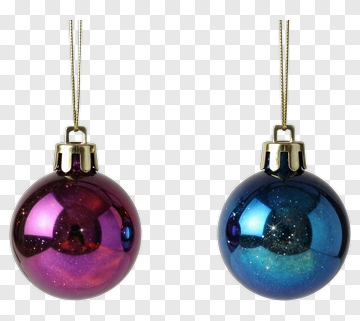 Two Sparkly Christmas Ornaments PNG